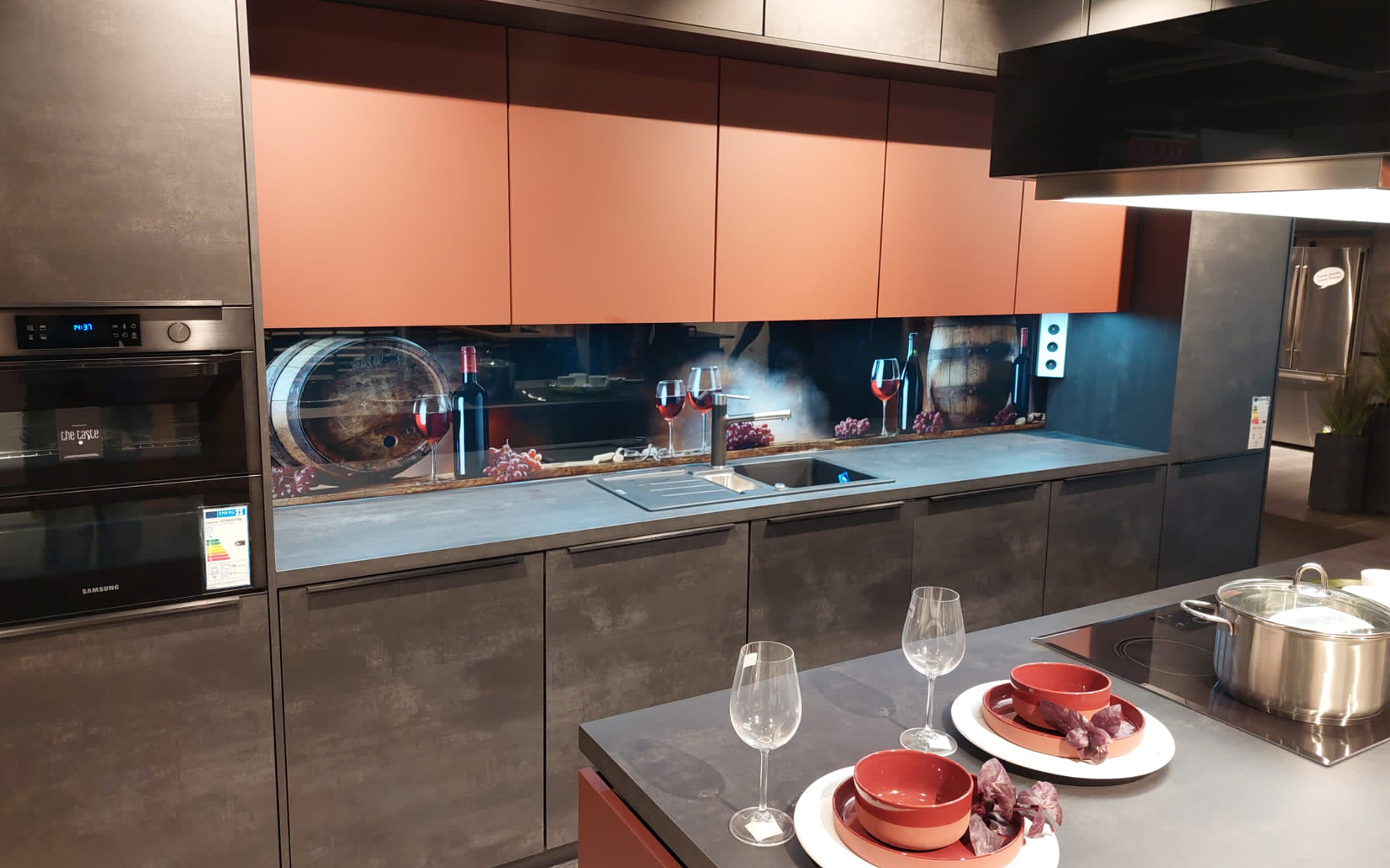 Küchenrückwand aus Glas